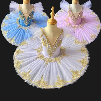 Dievčenské Baletné Sukne Detí Cygnet Tanečné predstavenie Šaty Nadýchané Sukne Bluebird Tutus
