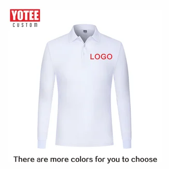 Jeseň zdravie bavlna dlhým rukávom polo tričko osobné spoločnosti skupiny jednotné vlastné tlač dizajn, fotografiu, LOGO