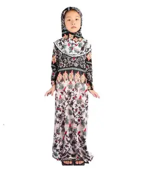 1pcs/veľa Moslimských Abaya Deti Islamské Oblečenie Baby Girl Šaty, Hidžáb Dubaj Kaftan dieťa Župan